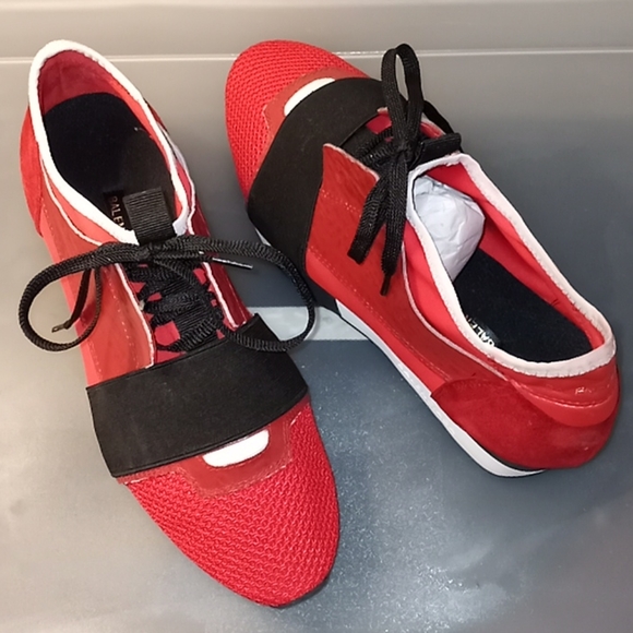 Balenciaga Shoes - Balenciaga race runners red & black